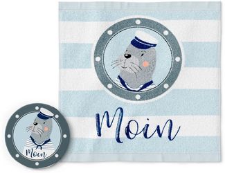 Magisches Handtuch 30x30 la vida Geschenk für Dich :-) Auswahl Meerfreunde Seehund 378852