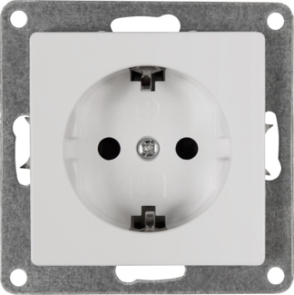 Schutzkontakt-Steckdose McPower ''Cup'', 250V~/16A, UP, Klemmanschluss, weiß