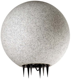 Gartenkugel in Steinoptik Ø 20cm IP65 mit Bodenspieß