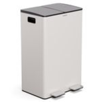 Klarstein EcoVista Mülleimer - 60L Abfalleimer mit 2 Fächern & 3L Kompostbehälter, Soft-Close, Edelstahl, Küchen-Abfalleimer, Mülltrennsystem