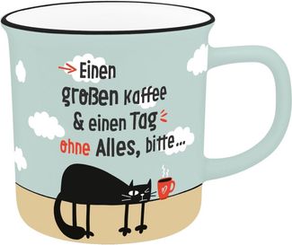 XL Tasse Becher Tee Kaffeetasse 0,55cl Geschenk Sheepworld KAFFEE 74525