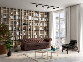 Vente-unique - Chesterfield Ledersofa 3-Sitzer - Vintage Leder - Braun - CLOTAIRE