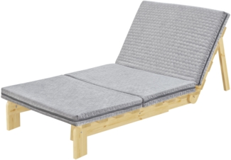 Studentenbett Knickliege Chill-Sessel Massivholz ohne Auflage V-60. 49-09