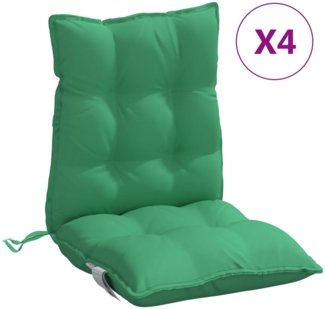 vidaXL Niedriglehner-Auflagen 4 Stk. Grün Oxford-Gewebe 377687