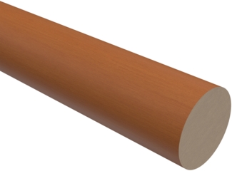 Rundstange 140 cm, 28 mm Ø Kirschbaum lackiert