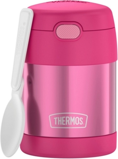 THERMOS Thermobehälter FUNTAINER FOOD JAR, Thermobehälter für Essen, spülmaschinenfest, Edelstahl, Kunststoff, Silikon, (1-tlg), 0,3l, 5h heiß & 7h kalt, dicht & auslaufsicher, mit klappbarem Löffel