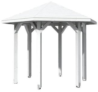 SKANHOLZ Pavillon, Zeltdach, sechseckig, BxT: 360x312 cm weiß Gartenpavillon