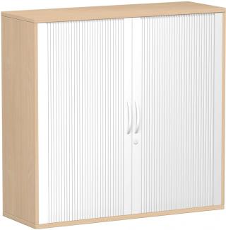 Querrollladenschrank Oberboden 25 mm, 120x42x118cm, Silber Buche