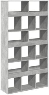 vidaXL Bücherregal Betongrau 100x33x187,5 cm Holzwerkstoff 3309378
