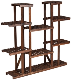 COSTWAY Blumenständer Pflanzenregal, Blumentreppe, 9 Etagen, 125x25x114cm