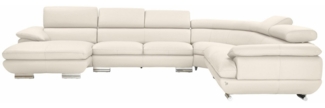 CALIA ITALIA Wohnlandschaft Magic, italienisches Sofa zum Träumen, erstklassiger Sitzkomfort, verstellbaren Kopfstützen zum Relaxen, in 2 Lederqualitäten, U-Form