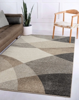 the carpet Teppich Pearl, rechteckig, Höhe: 11 mm, moderner dichter Wohnzimmer Teppich Konturenschnitt