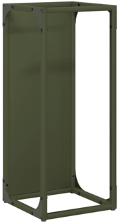 vidaXL Brennholzregal Olivgrün 25x25x60 cm Kaltgewalzter Stahl 864262