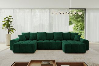ALTDECOR Wohnlandschaft ENIL-U, Couch mit Schlaffunktion, Wohnzimmer - Ecksofa, Corner Sofa Bett Eckcouch Couch U-Form Schlafcouch Ausziehbar