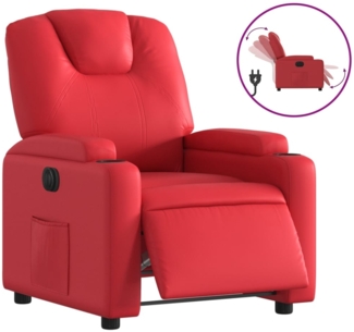 vidaXL Relaxsessel Elektrisch Rot Kunstleder 3204421