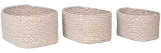House Nordic Körbe, Baumwolle, beige, 3er Set