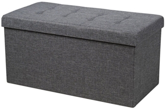 COSTWAY Truhenbank, mit stauraum, 80cm, klappbare Sitzbank, Fußbank