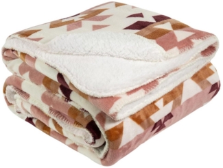 Wohndecke INKA, REALLaxx, 150 x 200 cm, Sofadecke mit geometrischen Skandi Muster, Tagesdecke