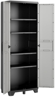 Keter Lagerschrank mit Regalböden Gear Schwarz und Grau 182 cm 46636