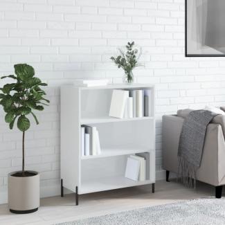 vidaXL Regalschrank Hochglanz-Weiß 69,5x32,5x90 cm Holzwerkstoff 828374