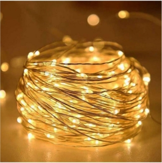 Qualra LED-Lichterkette 50/100LEDs Kupferdraht Lichterketten Innen Deko für Weihnachten