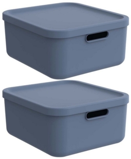 ROTHO Aufbewahrungsbox Albula Light 2er-Set Aufbewahrungskiste 20l (Aufbewahrungsboxenset, 2er-Set)