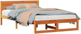 vidaXL Bettrahmen Wachsbraun 140 x 190 cm Massives Kiefernholz 873279
