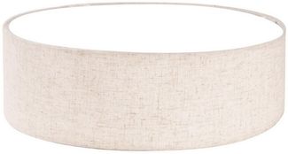 LQWELL LED Deckenleuchte aus Leinen, Ø40cm x H10cm,Deckenlampe,2x E27, ohne Leuchtmittel, Warmweiß, Textil Lampenschirm, Schlafzimmer, Wohnzimmer