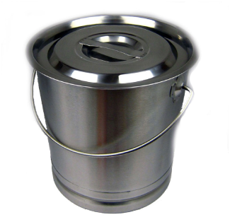Eimer Edelstahl 8 Liter mit Deckel