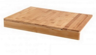 Bambou&Co Schneidebrett Bambou&Co. Bambus Billot Schneidebrett, (1-St, Größe: (LxBxH) 43 x 33 x 1 - 5 cm), mit praktischer Saftrille, besonders messerschonend