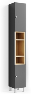 Vicco 'Aquis' Hochschrank, Spanplatte, 30 x 200 x 30 cm, Anthrazit