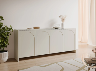 Vente-unique - Buffet - 4 Türen - Beige - NALYRA von Maison Céphy