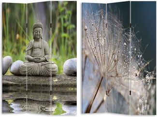 HTI-Line Paravent Paravent Buddha (Stück, 1 St, 1 Paravent), Raumteiler Sichtschutz Trennwand
