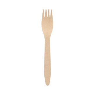 100 Gabeln, Holz "pure" 16,5 cm