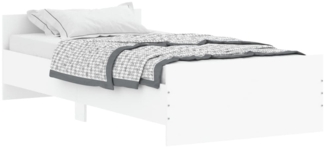 vidaXL Bettgestell Weiß 90x190 cm Holzwerkstoff 835939