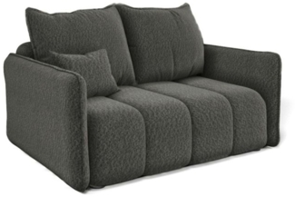 Sofa Designersofa 2-Sitzer MORGANO Stoff Abriamo Graphit