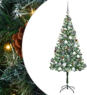 vidaXL Künstlicher Weihnachtsbaum Grün 180 cm PVC und Stahl 3396713