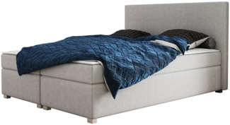 Mirjan24 Boxspringbett Retyk, Grau, 160x200 cm