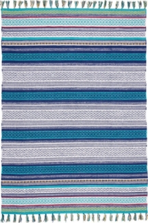 Pergamon Wollteppich Kelim Baumwolle Natur Teppich Grace, Rechteckig, Höhe: 5 mm