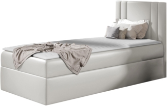 Boxspringbett 'Harlon Mini' rechts, beige 90x200 cm