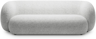 Micadoni Sofa Kate 3-Sitzer Strukturierter Stoff Hellgrau Melange