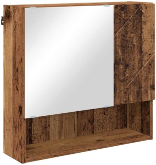 vidaXL Spiegelschrank mit Regal Altholz 59 x 17 x 55 cm Holzwerkstoff 883372