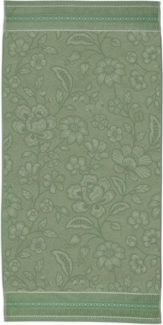 PiP Studio Handtuch Jasmin Jaquard Duschtuch green 70x140 cm (1 Stück) bh, Baumwolle (325901)