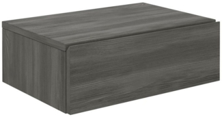 CARO-Möbel Wandregal Anne hängende Nachtkommode Wandboard Nachttisch mit 1 Schublade schwebend, grifflos, in esche grau