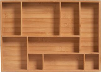 Zeller Present Schubladeneinsatz Bamboo (1 St), 9 Fächer für genügend Platz