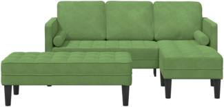 vidaXL Sofa Set mit Kissen 2 pcs Hellgrün Polyester 3329267