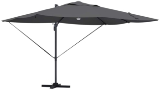 vidaXL Ampelschirm Roma Anthrazit und Schwarz 352 x 251 x 265 cm 42003361