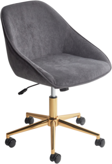 Bürostuhl Samtstoff Dunkelgrau BARDSDALE