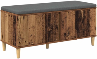 vidaXL Flurbank mit Kissen mit Speicher Altholz 60 x 38 x 46 cm 891542