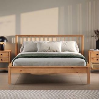 IDIMEX Massivholzbett APOANA, Doppelbett mit Lattenrost aus Massivholz eiche farben